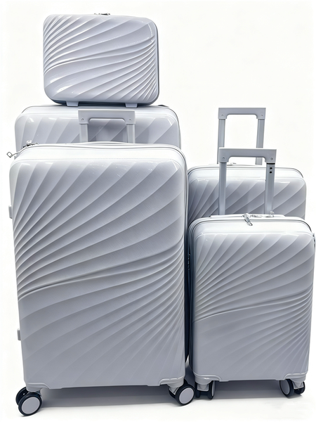 5 Pieces set Hard Outer ABS Shell 30 inch Large Size Luggage Suitcase Grey