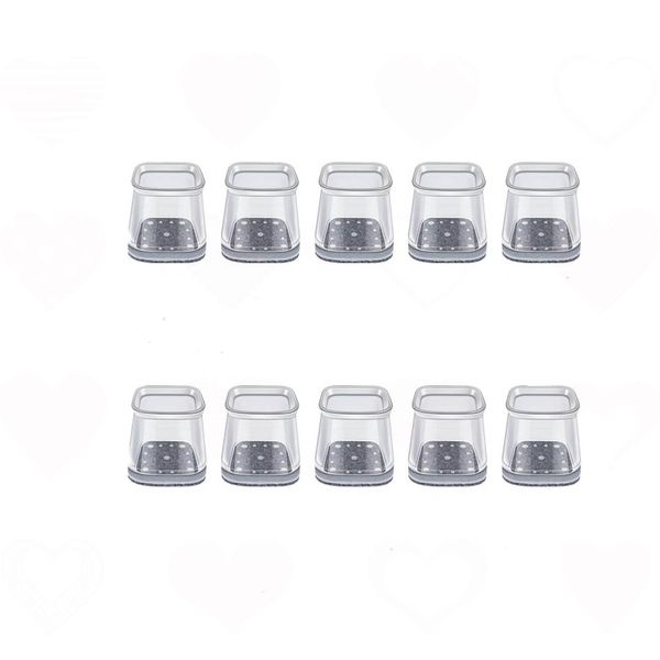 10 Pack Square Chair Leg Floor Protectors Designed specifically for chairs