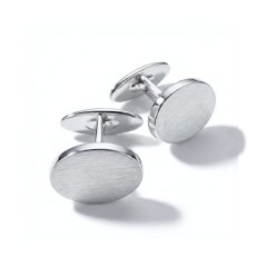 Morrisons 925 Sterling Silver Luxury Oval Cufflinks