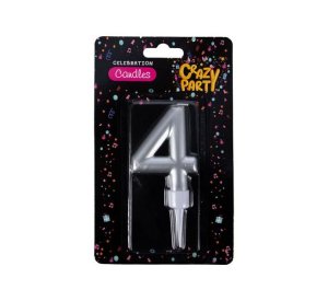 Candles Birthday Large Foil Number-4 (6 Pack)