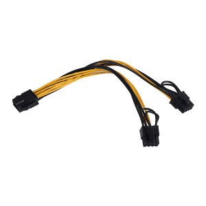 PCI-E PCI Express 6Pin Female to Dual 2-Port 8Pin (6 + 2Pin)Male