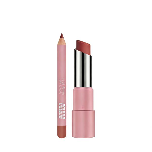 2-in-1 Lipstick and lip liner set, Long-Lasting, Waterproof, Matte Finish