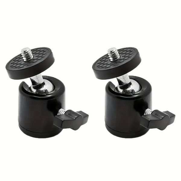 Universal 1/4" Tripod Ball Head W/ Hot Shoe Adapter 2 Piece