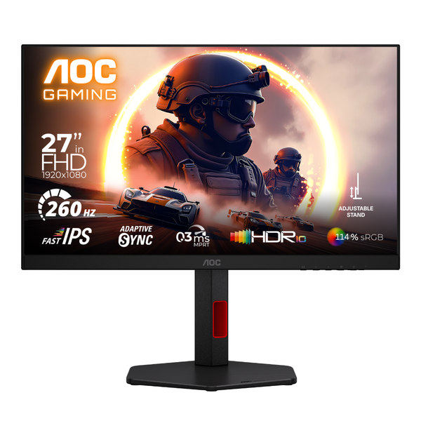 AOC 27G4ZR 27" FHD 260Hz Gaming Monitor 0.3ms IPS Adaptive Sync