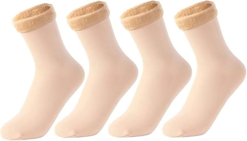 4 Pairs Plain Women Thermal Socks