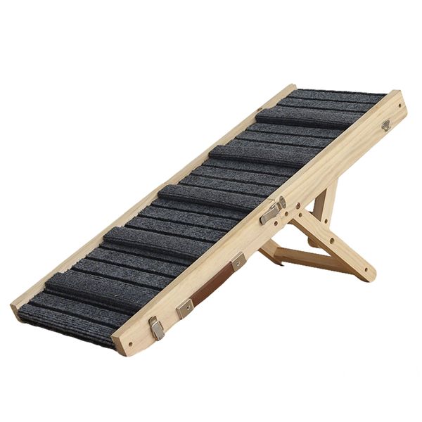 Folding Adjustable Pet Ramp for Dogs Cats -Scratching Climbing Slope Ladder
