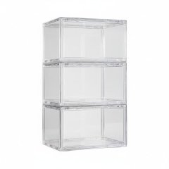 Shoe Storage Box Stackable Shoe Organizer Space 36 x 29 x 22cm - Set of 3