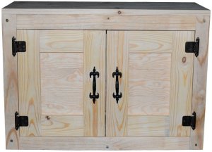 Paul30 Rustic Kitchen or Bathroom Cupboard - Made from Wood