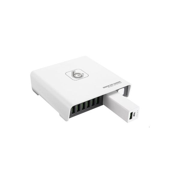 40W 6 USB Ports Charger Desktop Charger with Power Bank 2600mAh