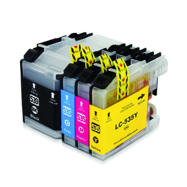 Compatible Brother LC539XL ink cartridge- combo set B/C/M/Y