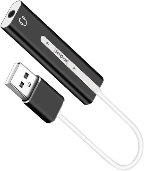 1pc USB Sound Track Card Channel Sound for Headset Card Mic Earphone