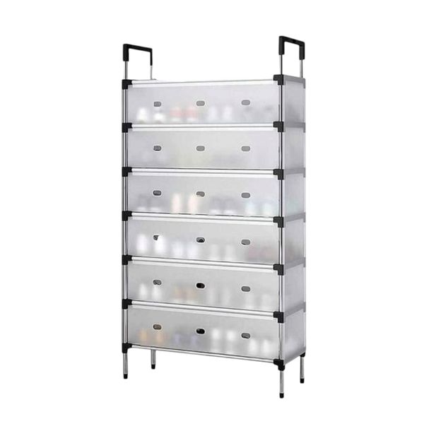 Stainless Steel Shoe Organizer - 7-Shelf, Sturdy &amp; Durable Free Standing