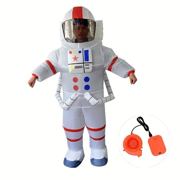 Funky Anime-Inspired Cartoon Astronaut Costume Incl Helmet &amp; Fan