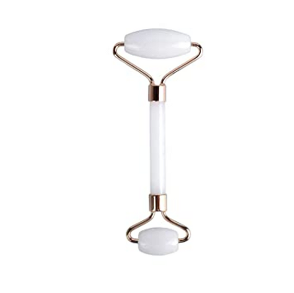 Facial Massage Roller Double Heads Jade Stone Face Lift - White