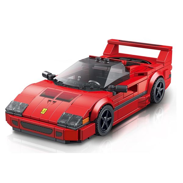 Racing Car Building Blocks Kit -DIY Ferrari F40 Supercar Mode Toy - 337 Piece
