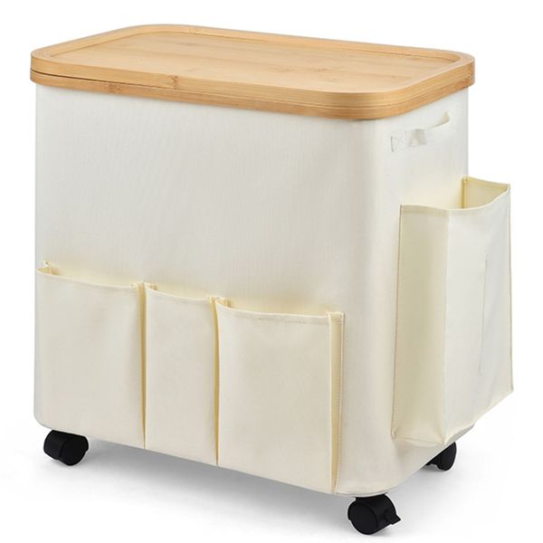 Laundry Hamper Laundry Basket with Lid Folding Storage Hamper Organizer Bag