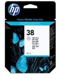 HP 38 Light Grey Pigment Ink Cartridge with Vivera Ink