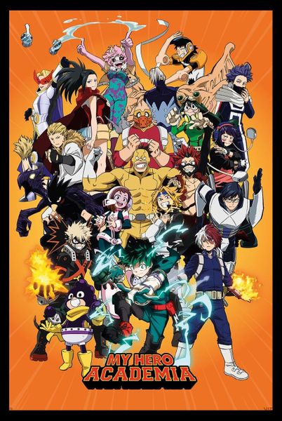 My Hero Academia - Group Poster with Black Frame