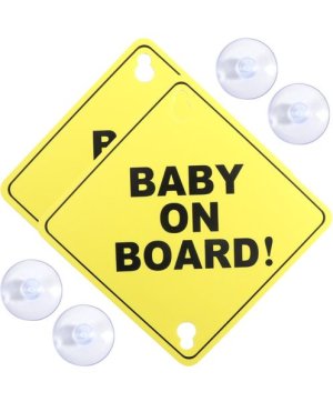 2-Pack Baby on Board Signs - Bright, Easy to Install &amp; Safe