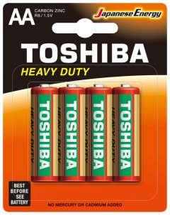 Toshiba Size AA Heavy Duty Zinc Carbon Batteries (40Pack)