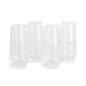 George &amp; Mason - Ribbed Hi-ball 4 Pack Glasses