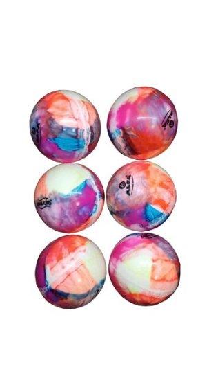 Fury Smooth Rainbow Hockey Ball - Pack of 6