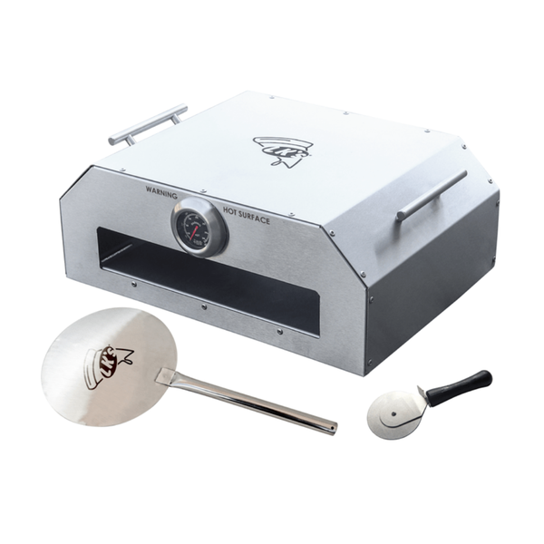 LK's Premium Charcoal Pizza Oven with Accessories (Stainless Steel)