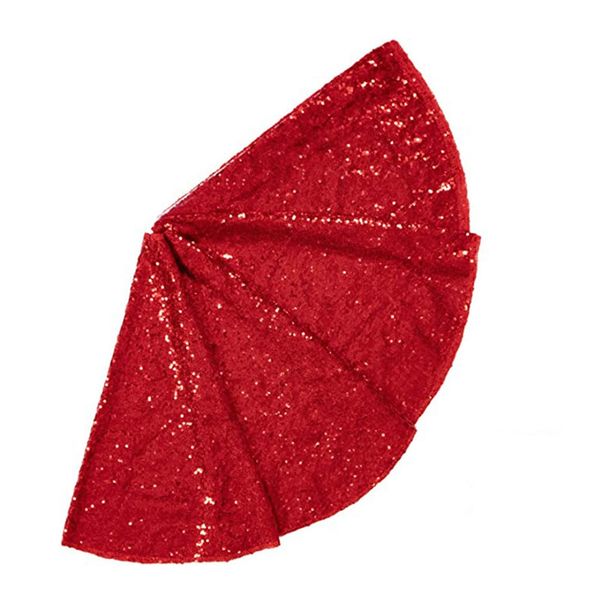 Christmas Small Tree Skirt 36 Inch Sequin Tree Skirt Silver