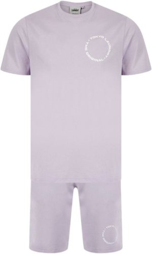 Tokyo Laundry - Men's Kade Cotton T-Shirt and Jogger Shorts in Lilac - (Parallel Import)