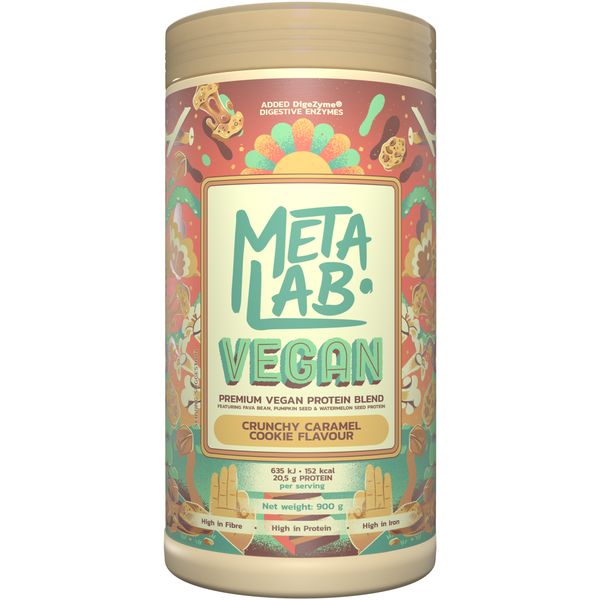 METALAB Vegan Premium Plant Protein Blend (900g) - Crunchy Caramel Cookie