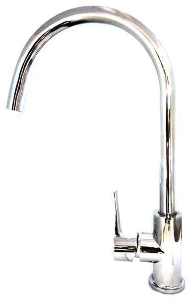 Single Lever, Long Arm Kitchen Faucet, Chrome Finish (#A001)