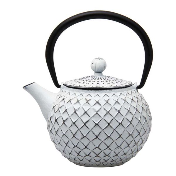Regent Cast Iron Chinese Teapot White, (500ml)