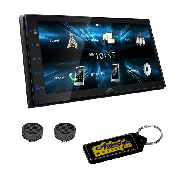 JVC 6.8" Digital Media Receiver with Bluetooth &amp; Evo Tweeters &amp; Keyring