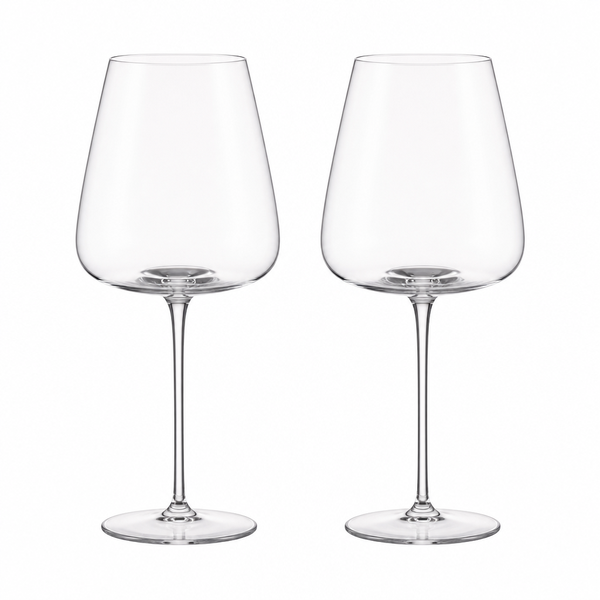 Wine Glass Set 2 Piece Clear Elegant Design for Entertaining