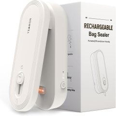 Mini Bag Sealer and Cutter, 1800mAh Rechargeable Chip Bag Sealer
