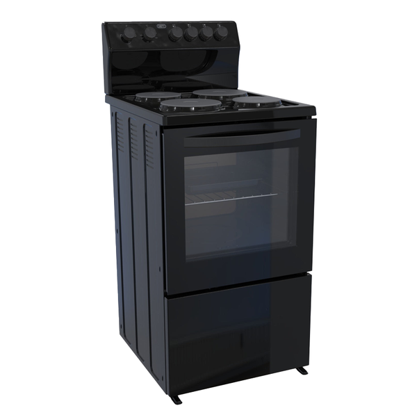 Defy DSS556 - 50 cm 4-Plate Electric Stove, Black (Rear Control)
