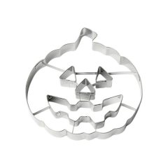 Spooky Baking Pumpkin Cookie Cutter - Silver