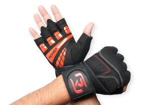 Ronex Leather Weight Lifting Workout Gym Gloves with Wrist Support