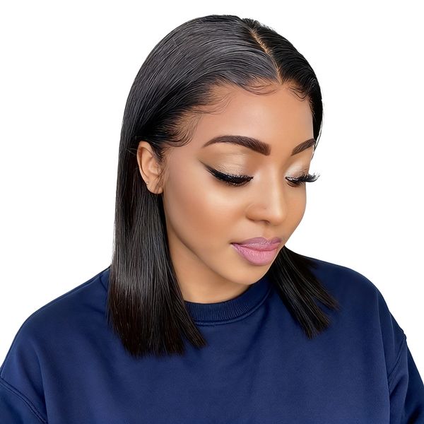 VSP 10In Peruvian Straight Weave 13x4 Full Lace Frontal Bob Wig Human Hair