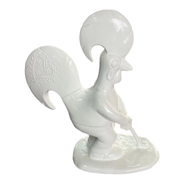 Decor Ornament AC 28x17cm Rooster Playing Golf