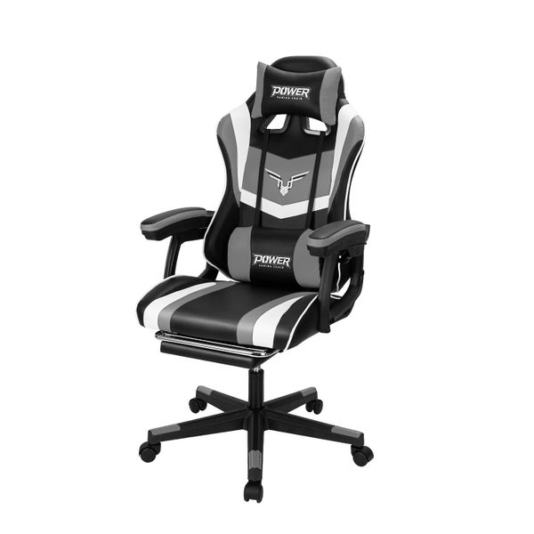 Deli Gaming Chair with Leg rest Black Grey W65xD63xH117-127CM
