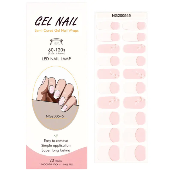 UV/LED Semi Cured Gel Nail Wraps 545