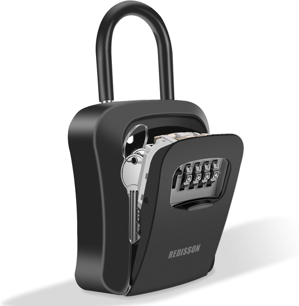 Key Lock Box Portable Combination Lockbox Wall-Mounted