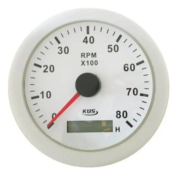 KUS 85mm Marine Grade Tachometer - up to 8000 RPM