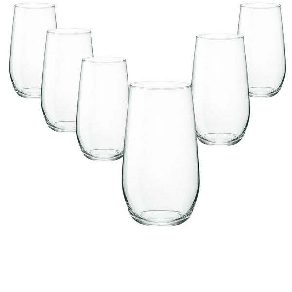Electra Tall Drinking Glasses - Set Of 6 - 390ml