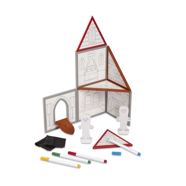 Melissa &amp; Doug Magnetivity - Draw &amp; Build Castle