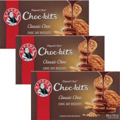 Bakers Choc-kits Classic Chocolate Oat Biscuits - 3 x 200g