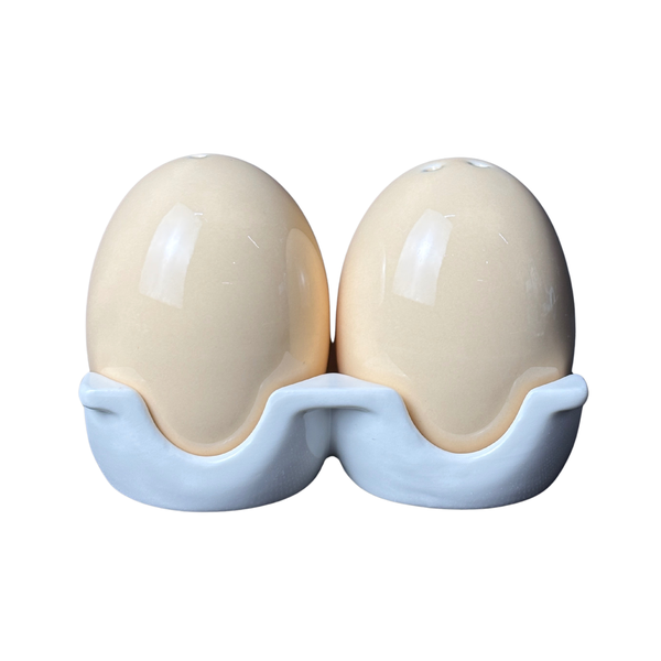 Egg-Shaped Salt and Pepper Shakers