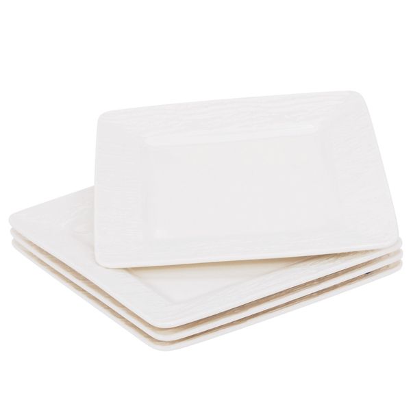 134c20-1518526 Set of 4pcs Square Dinner Plate 26.5CM × 2.5CM