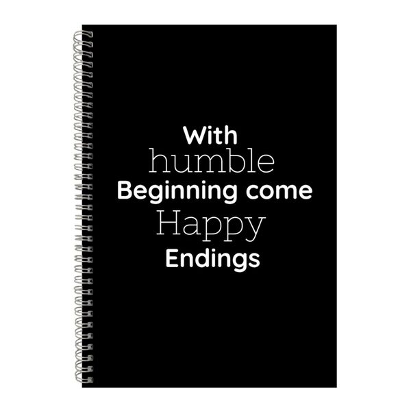 Humble A4 Notebook Spiral Lined Motivational Saying Graphic Notepad Gift143